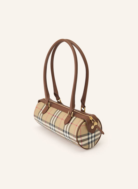 BURBERRY Schultertasche BEIGE / ROT / SCHWARZ