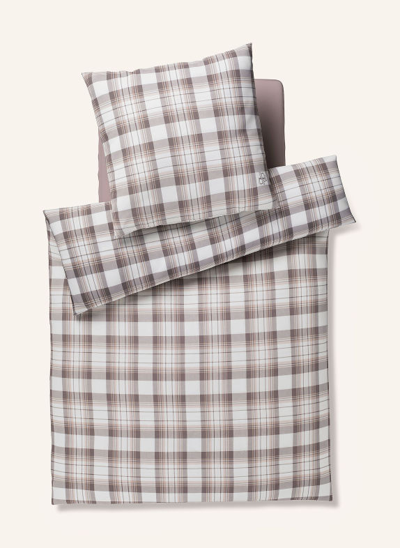 JOOP! Linge de lit SOFT FRAMES CRÈME / TAUPE / GRIS FONCÉ