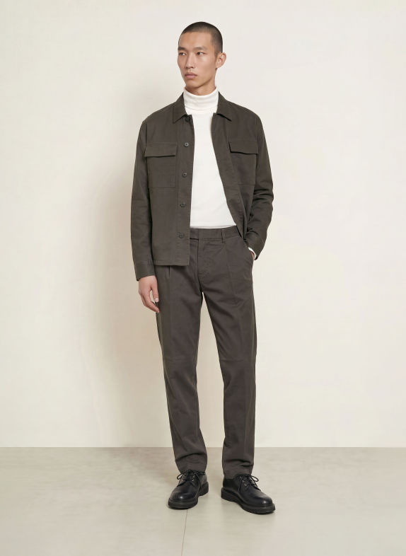 Marc O'Polo Chino OSBY PLEATS Tapered Fit DUNKELGRAU