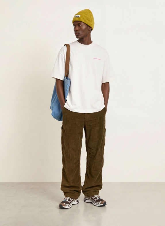 REGARDS T-shirt ECRU / PINK / BLUE
