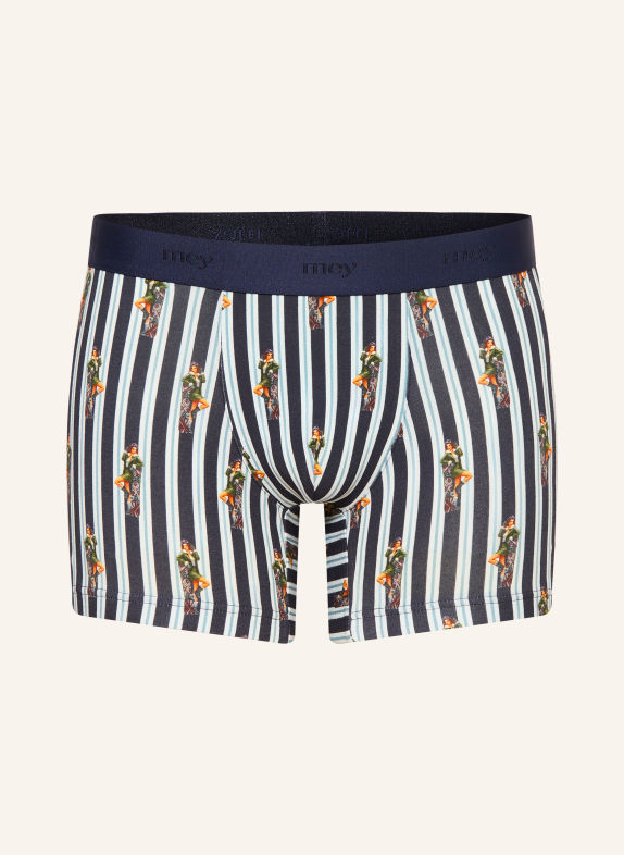 mey Boxershorts-serien SMOKE SHOW MØRKEBLÅ / PETROL / HVID