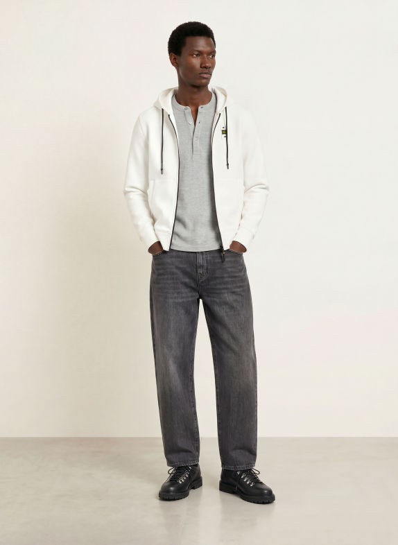 Blauer Sweatjacke COLBY ECRU