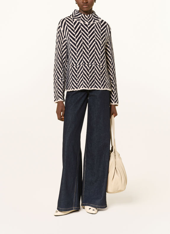 monari Sweater DARK BLUE / ECRU