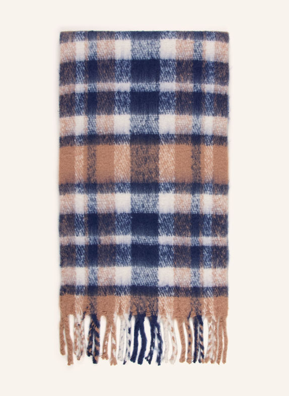 monari Sjaal LICHTBRUIN / DONKERBLAUW / WIT