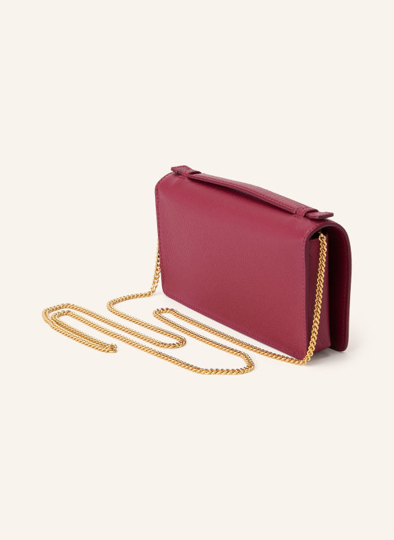 VALENTINO GARAVANI Portefeuille à chaîne VLOGO SIGNATURE ROUGE FONCÉ / OR