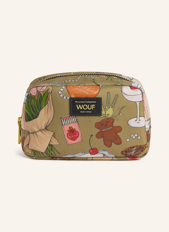 WOUF Trousse de maquillage KAKI / ROSE / GRIS CLAIR