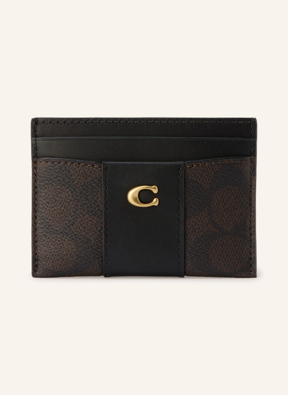 COACH Kartenetui SCHWARZ / GOLD / DUNKELBRAUN