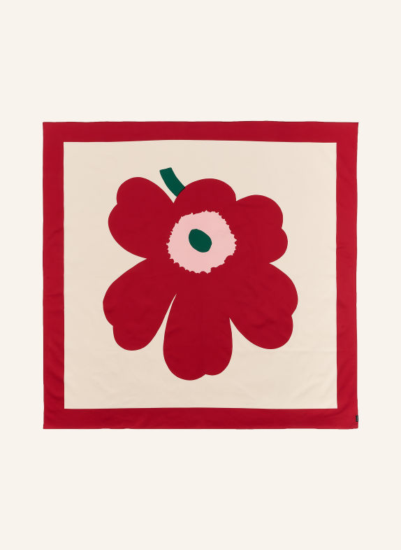 marimekko UNIKKO Tablecloth BEIGE / DARK RED / DARK GREEN