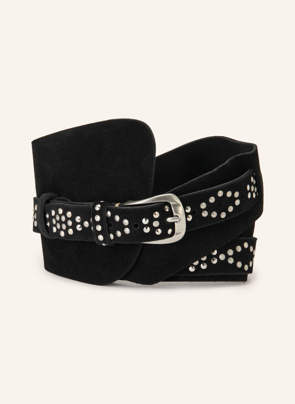 b.belt Gürtel mit Nieten SCHWARZ / SILBER