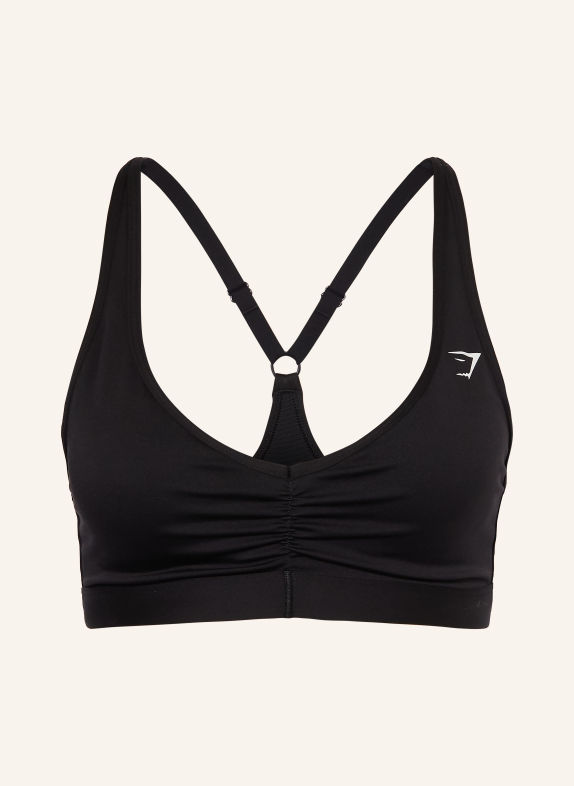 GYMSHARK Sport-BH RUCHED SPORTS 2.0 SCHWARZ