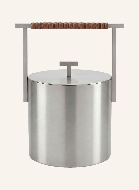blomus Ascheeimer ASKA SILBER / DUNKELBRAUN