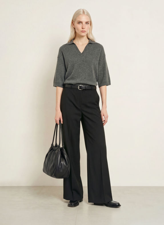Marc O'Polo Pullover mit 3/4-Arm DUNKELGRAU
