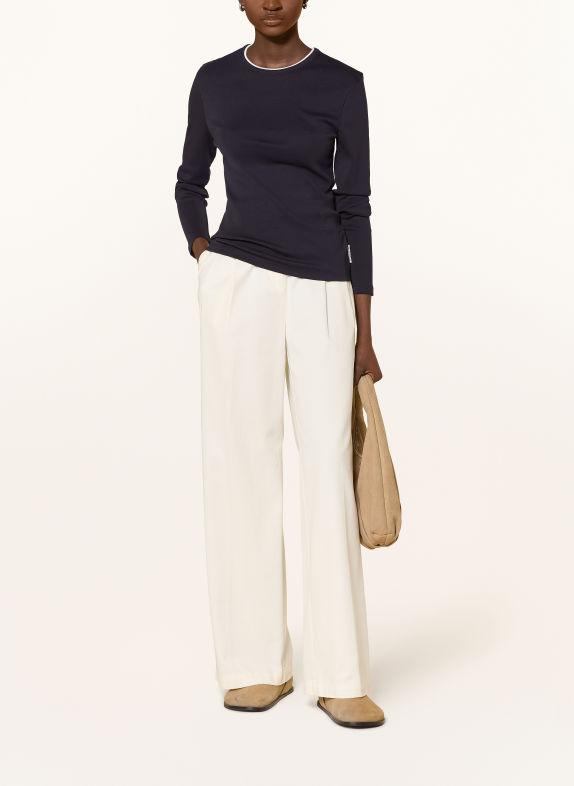 Marc O'Polo Longsleeve DUNKELBLAU / WEISS