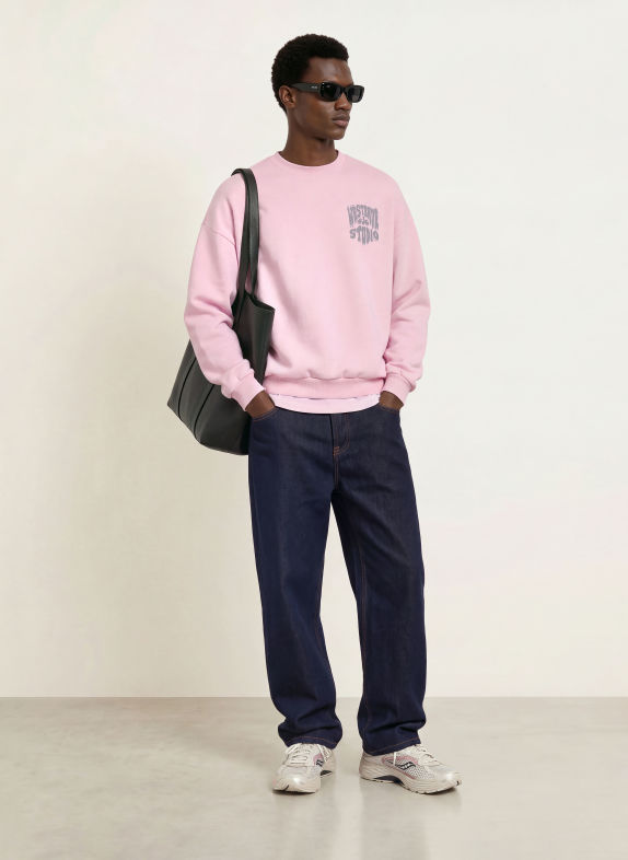WRSTBHVR Sweatshirt FLYNN V2 ROSA / GRAU