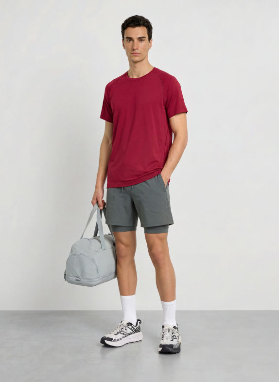 lululemon LICENSE TO TRAIN 7IN 2-in-1 training shorts DARK GRAY