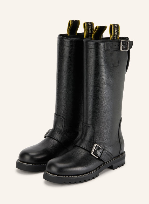 FENDI Biker Boots SCHWARZ