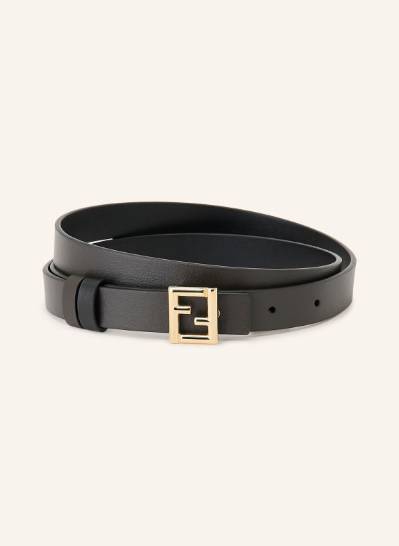 FENDI Ledergürtel zum Wenden SCHWARZ / GOLD