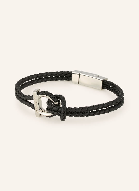 FERRAGAMO Armband ZWART / ZILVER