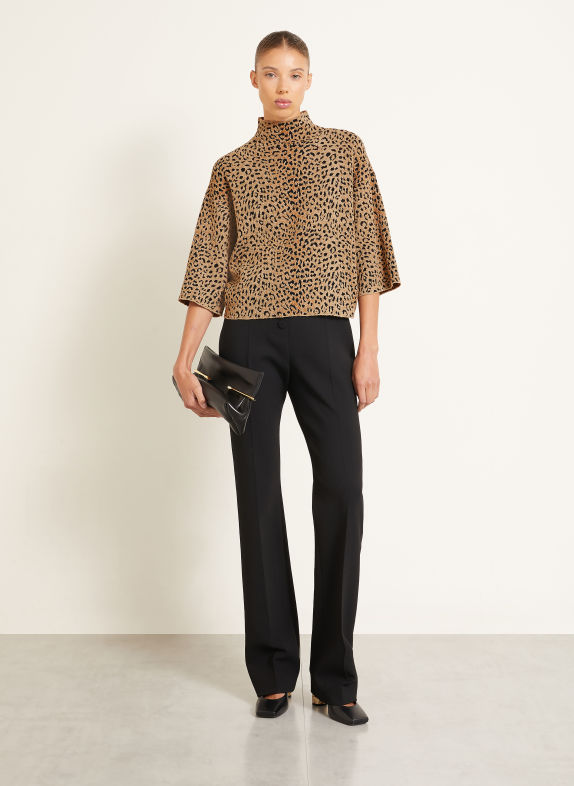 GIVENCHY Pullover mit 3/4-Arm BEIGE / BRAUN / SCHWARZ
