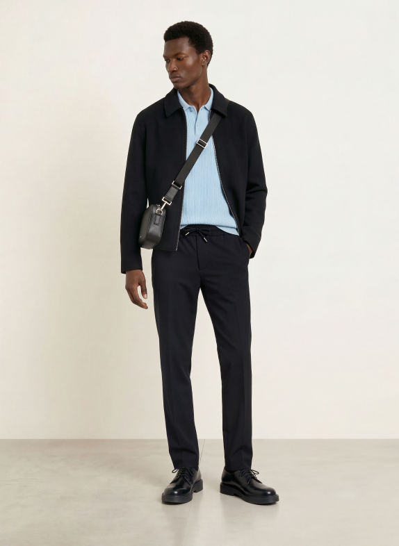 SANDRO Hose im Jogging-Stil Slim Fit DUNKELBLAU