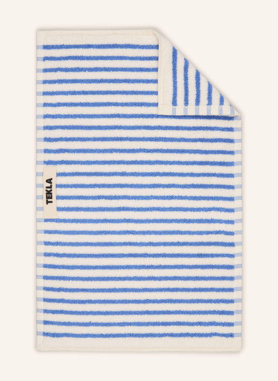 TEKLA Serviette invité BLEU / BLANC