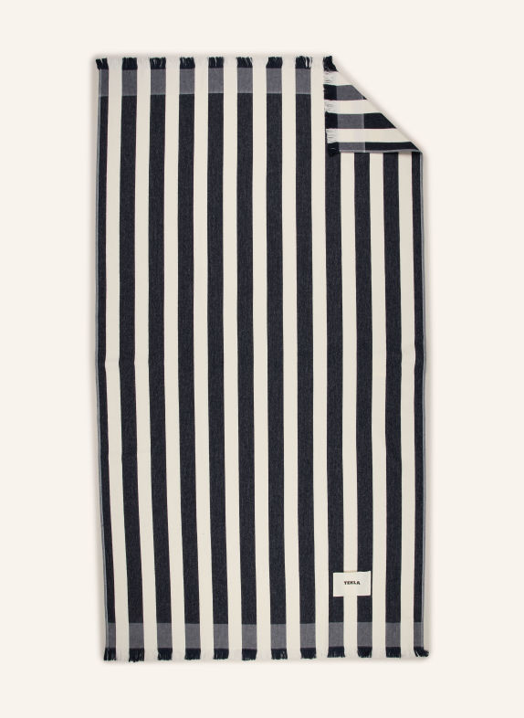 TEKLA Beach towel WHITE / BLACK