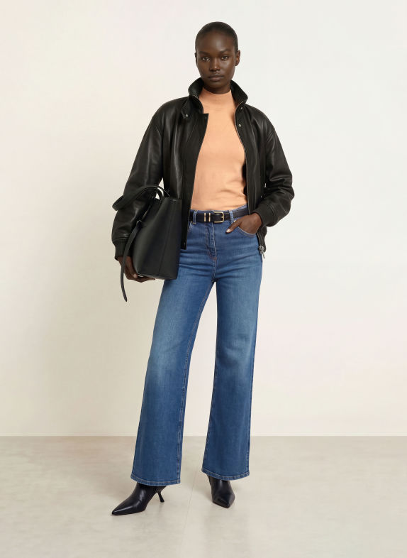 REISS Gebreide top EVELYN van merinowol CAMEL