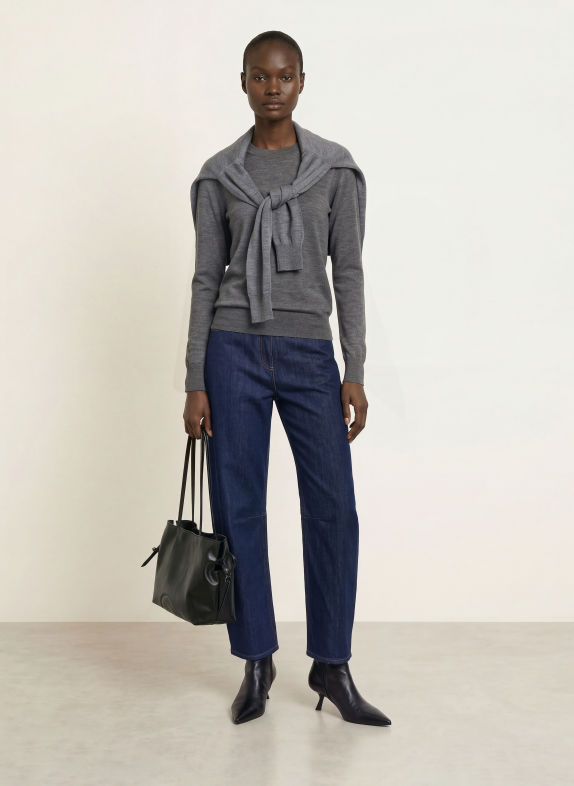REISS Trui SADIE van merinowol GRIJS