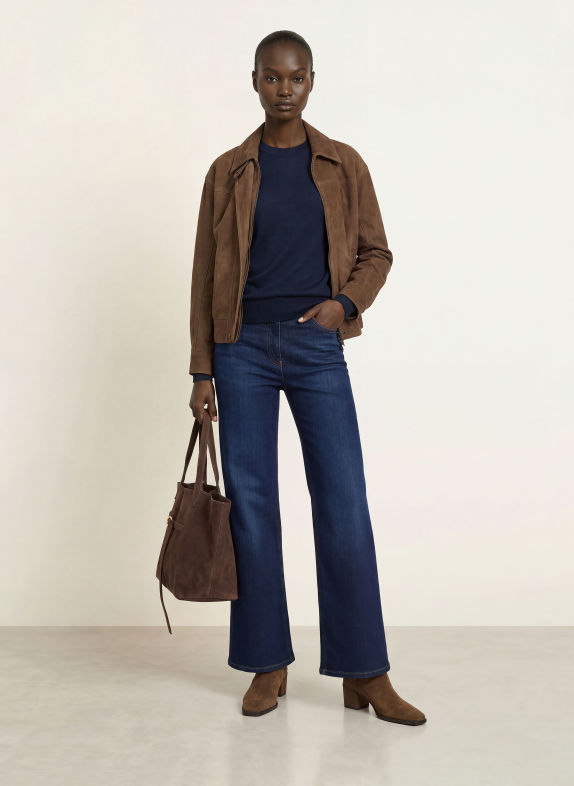 REISS Pullover SADIE aus Merinowolle DUNKELBLAU