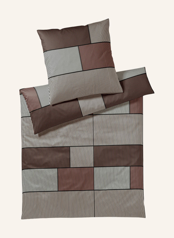 elegante Sengetøj MANHATTAN BRUN / TAUPE / MØRKEGRÅ