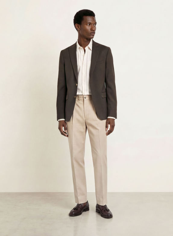 PAUL Veston de costume coupe slim 880 DARK BROWN