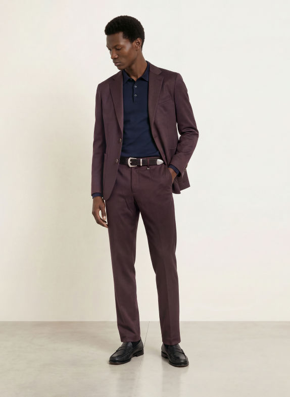 PAUL Oblekové kalhoty, střih Slim Fit 590 Vineyard