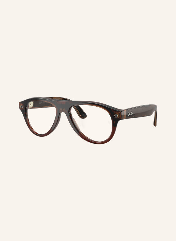 Ray-Ban Lunettes connectées RW1016 META AVIATOR MARRON FONCÉ/ VERT