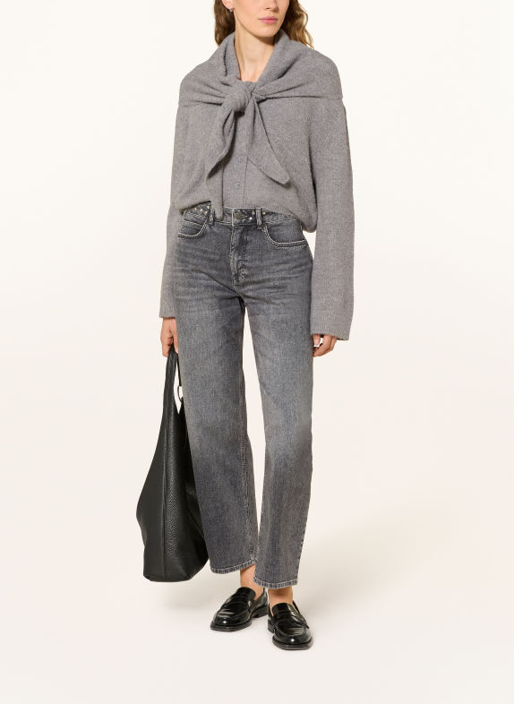 OPUS PANTS Gilet PINA avec Écharpe amovible GRIS