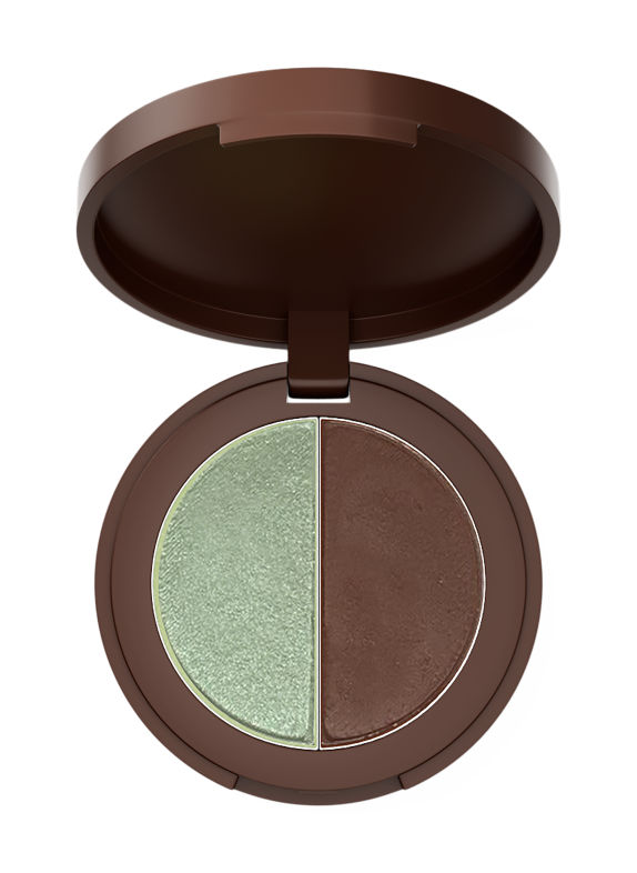 ANNEMARIE BÖRLIND DUO EYE SHADOW SHIMMERING MOSS / GROUNDED BROWN
