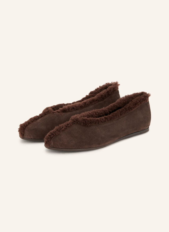 ANCIENT GREEK SANDALS Ballerina's AEROPI MARRON FONCÉ
