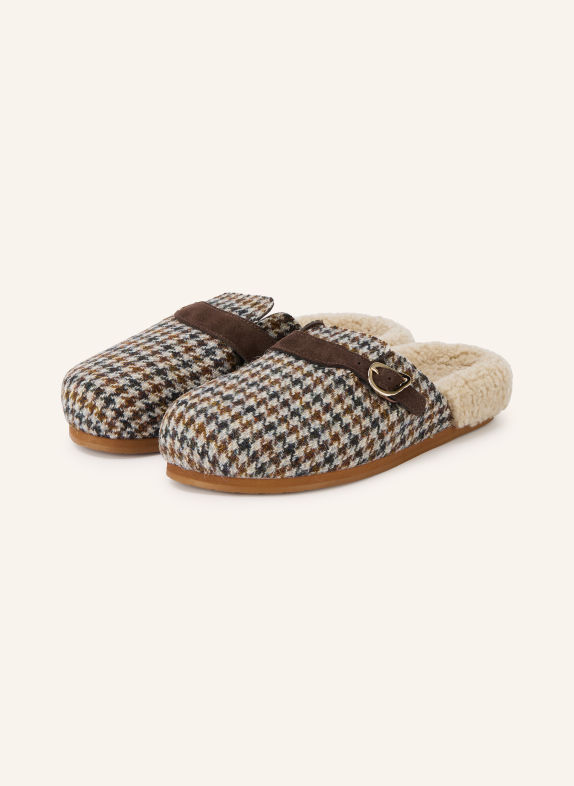 ANCIENT GREEK SANDALS Muiltjes VASILITSA MARRON FONCÉ / CRÈME / ZWART
