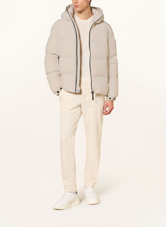 ALPHATAURI ODORU Down Jacket with Detachable Hood CREAM