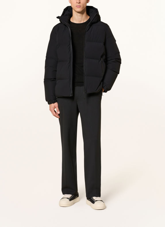 ALPHATAURI ODORU Down Jacket with Detachable Hood BLACK