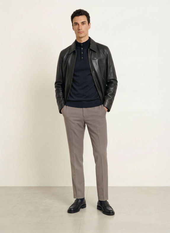 REISS Sweter typu troyer FARNHAM GRANATOWY