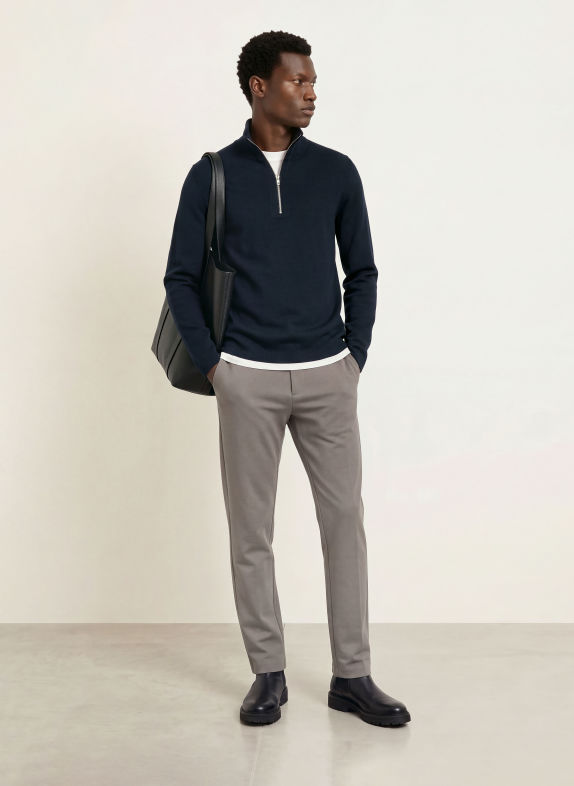 Marc O'Polo Half-zip sweater DARK BLUE