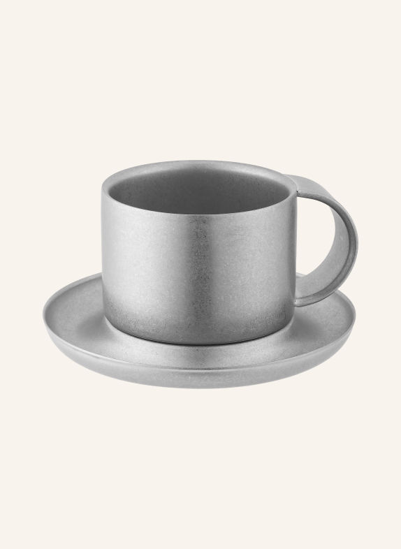 Service Projects Kaffeetasse ARLO 03 mit Untertasse SILBER