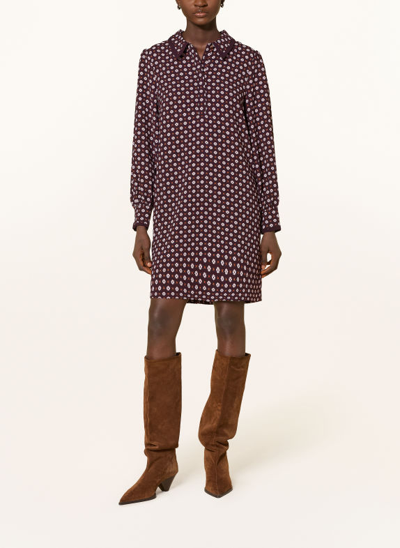 Phase Eight Hemdblusenkleid PAMELA DUNKELROT / COGNAC / HELLLILA