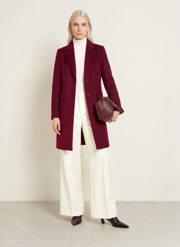 Phase Eight Manteau LYDIA ROUGE FONCÉ