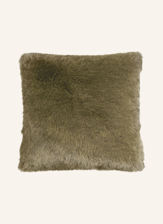MAGMA VELU Decorative Cushion Cover Made of Faux Fur KHAKI