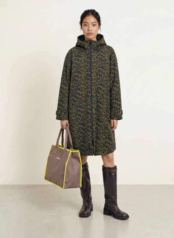 VIVI MARI Shoppers met Pouch TAUPE / NEONGEEL