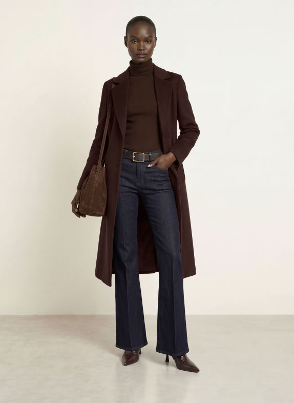 HOBBS Wollmantel LIVIA DUNKELBRAUN