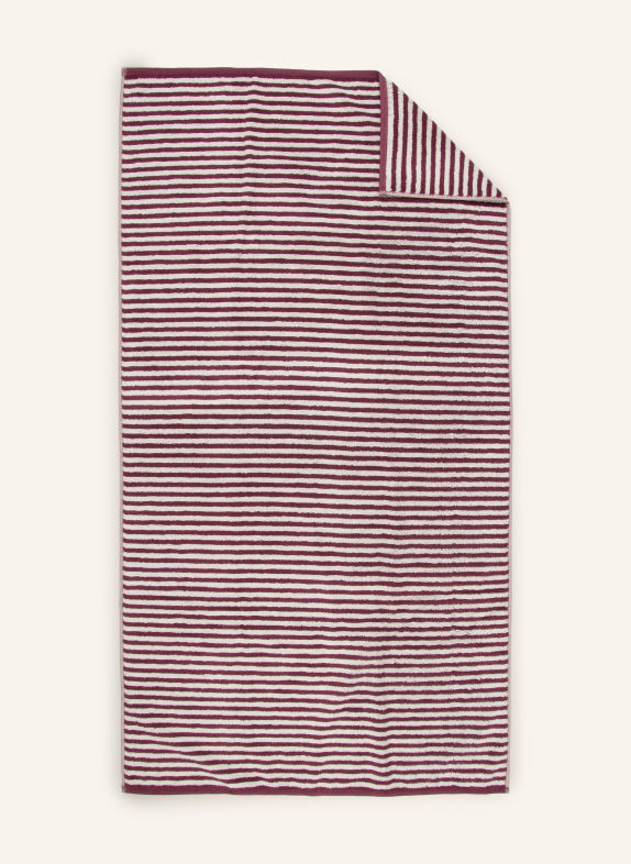 Cawö Badhanddoek CLUB DONKERROOD / CRÈME