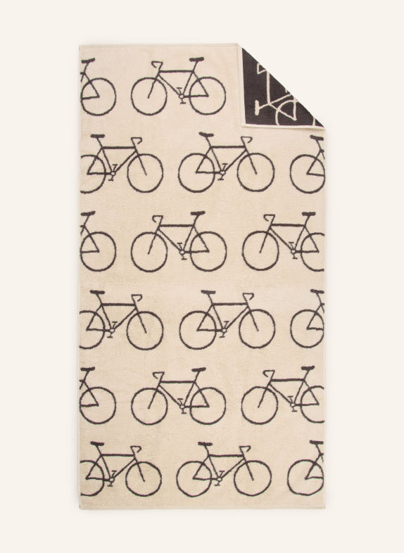 Cawö Badhanddoek VELO BEIGE / DONKERGRIJS