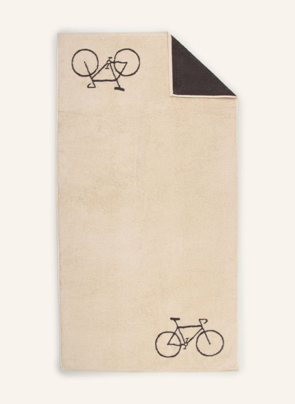 Cawö Badhanddoek VELO BEIGE / DONKERGRIJS